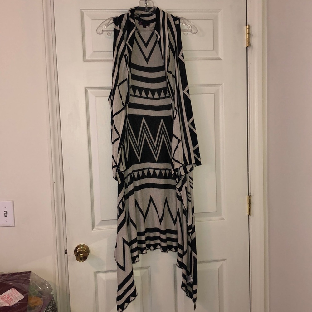 Black and White Aztec Cardigan
